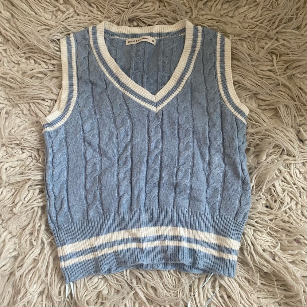 Preppy Blue Vest (Mood and Madison)